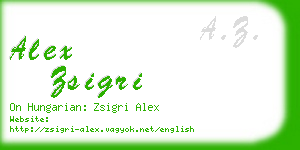 alex zsigri business card